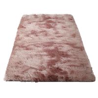 Bajada De Cama Alfombra Peluda Medida 120x060 Rosa Oscuro