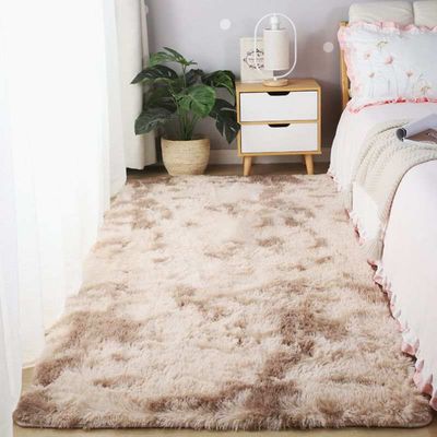 Imagen 2 del producto Alfombra Peluda Bajada De Cama X2 Medida 1,20 X 0,60 Beige