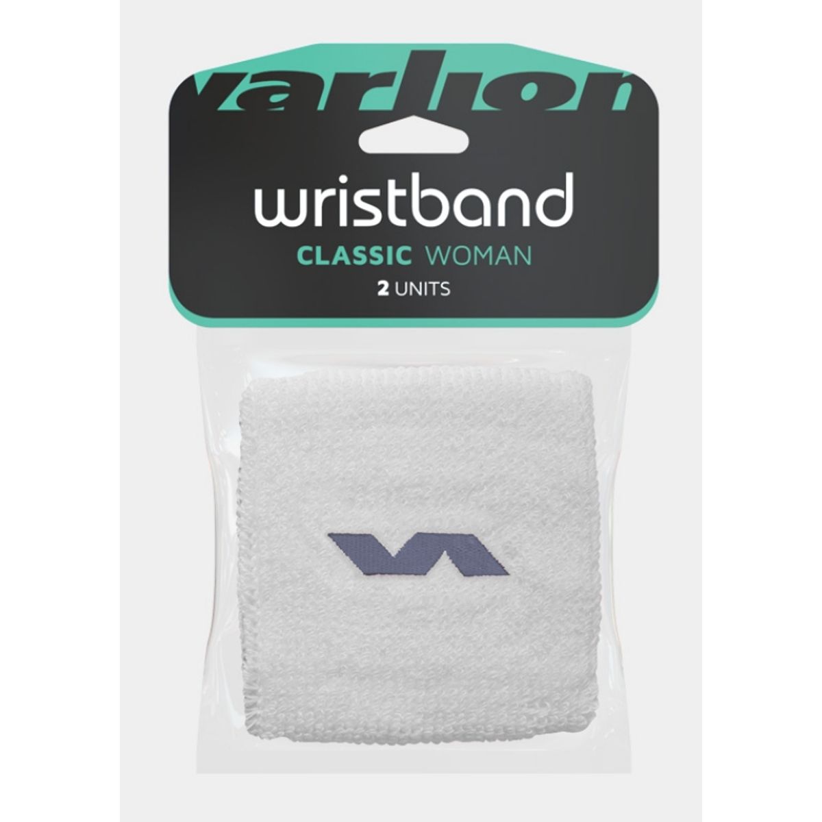 VARLION - MUÑEQUERA VARLION CLASSIC W BLANCO LOGO NEGRO PAR