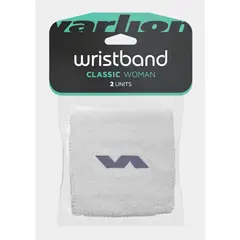 VARLION - MUÑEQUERA CLASSIC W BLANCO LOGO NEGRO PAR