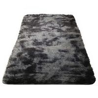 Alfombra Peluda Bajada De Cama X2 Medida 1,20 X 0,60 Gris Oscuro