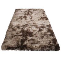 Alfombra Peluda Bajada De Cama X2 Medida 1,20 X 0,60 Marron