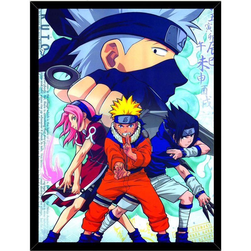 GENERICO - Cuadro Decorativo Equipo Naruto Shippuden Medidas 30x40 CM