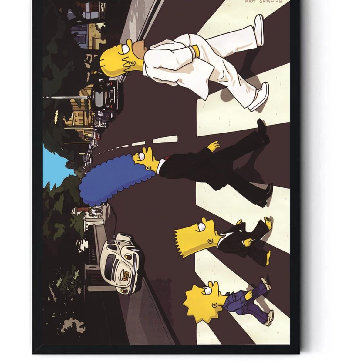 GENERICO - Cuadro Decorativo Los Simpson Cebra Medidas 30x40 CM