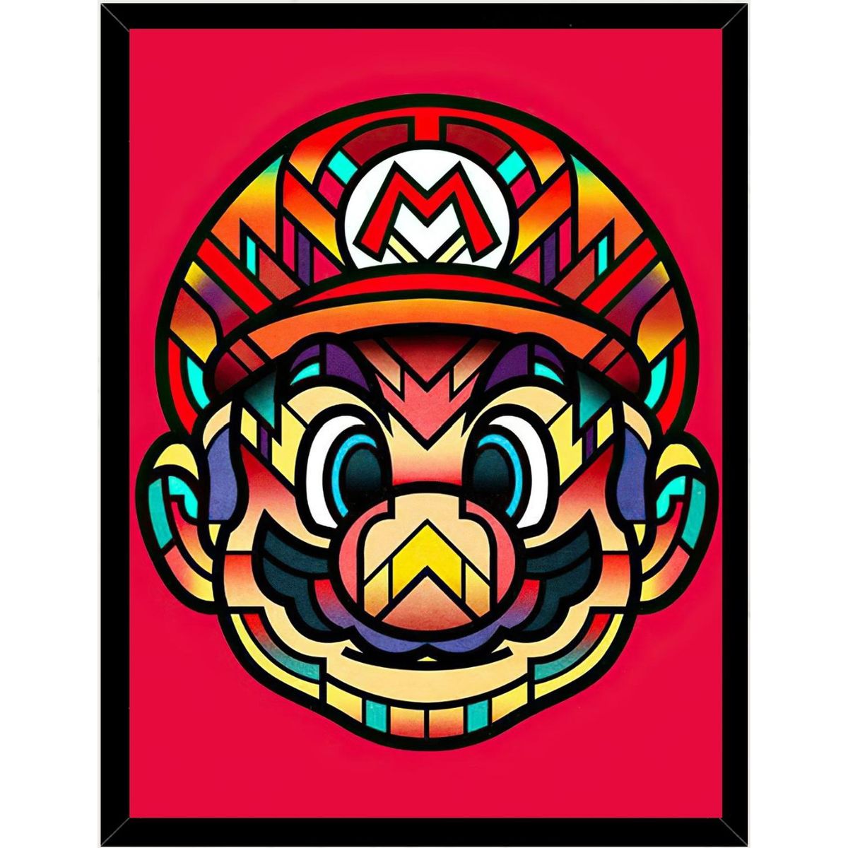 GENERICO - Cuadro Decorativo Mario Bros Abstracto Medidas 30x40 CM