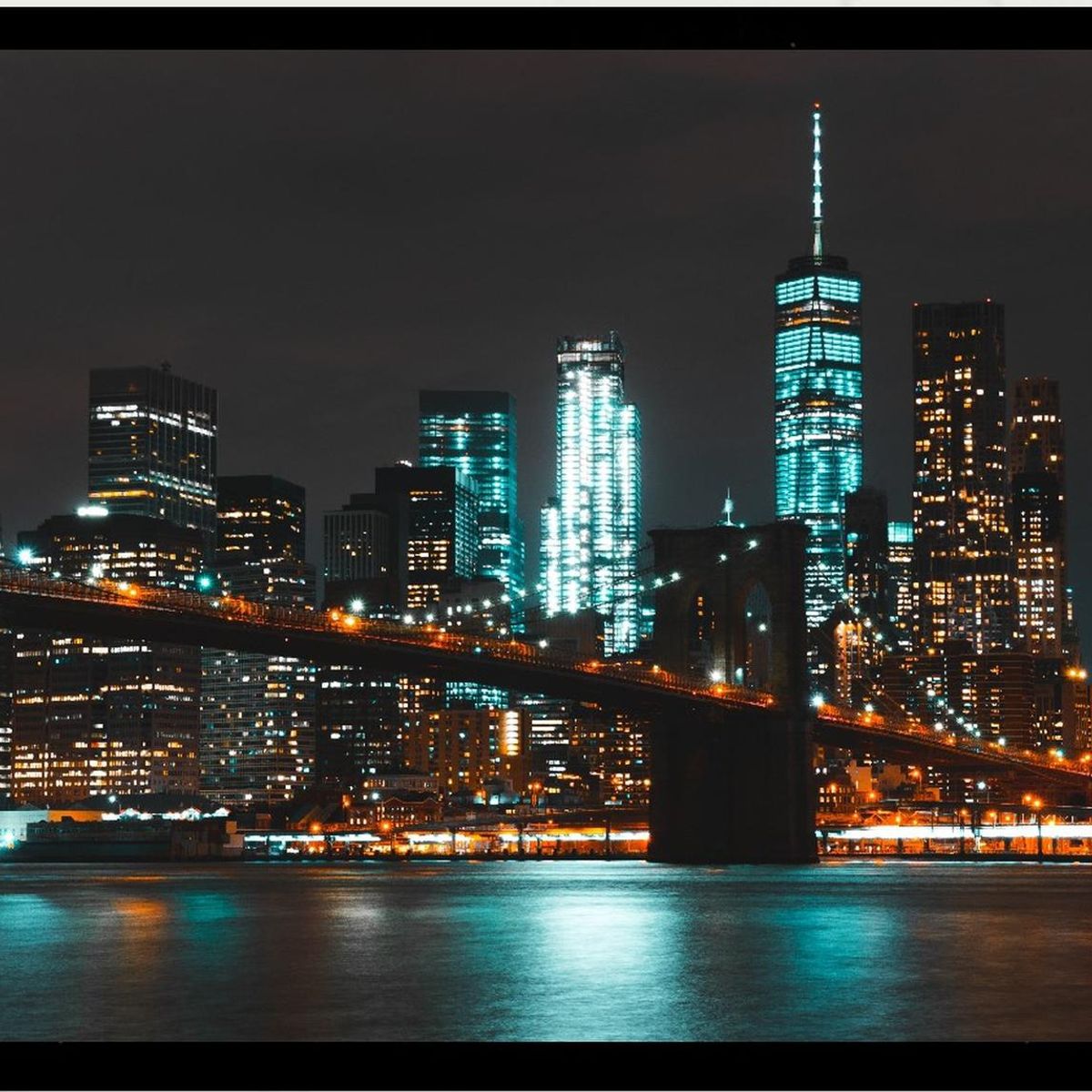 GENERICO - Cuadro Decorativo Puente de Nueva York Medidas 30x40 CM