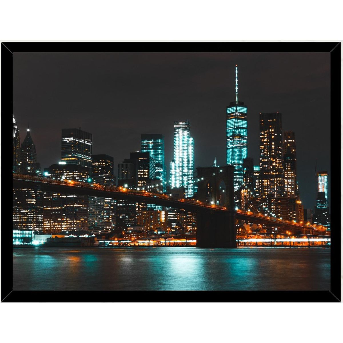 GENERICO - Cuadro Decorativo Puente de Nueva York Medidas 30x40 CM