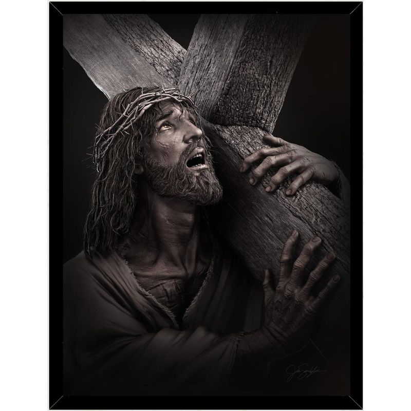 GENERICO - Cuadro Decorativo Jesus Cargando la Cruz Medidas 30x40 CM
