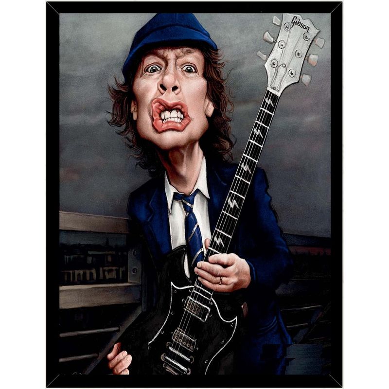 GENERICO - Cuadro Decorativo Mick Jagger Comic Medidas 30x40 CM