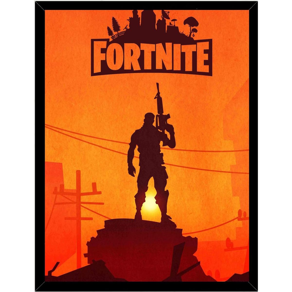 GENERICO - Cuadro Decorativo FORTNITE Medidas 30x40 CM
