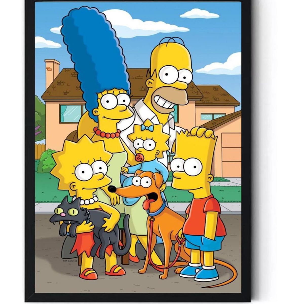 GENERICO - Cuadro Decorativo Familia Simpson Medidas 30x40 CM