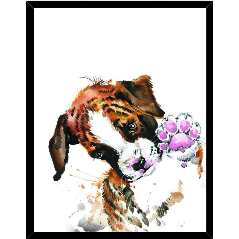 GENERICO - Cuadro Decorativo Figura de Perro Abstracto Medidas 30x40 CM