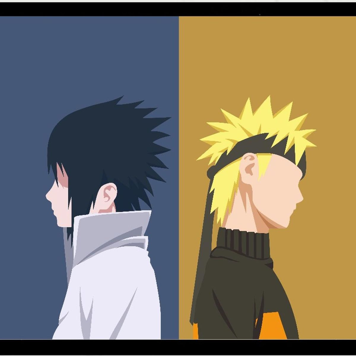 GENERICO - Cuadro Decorativo Naruto y Sasuke Medidas 30x40 CM