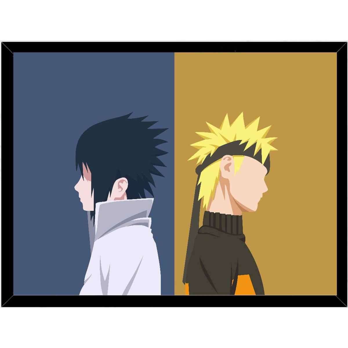 GENERICO - Cuadro Decorativo Naruto y Sasuke Medidas 30x40 CM