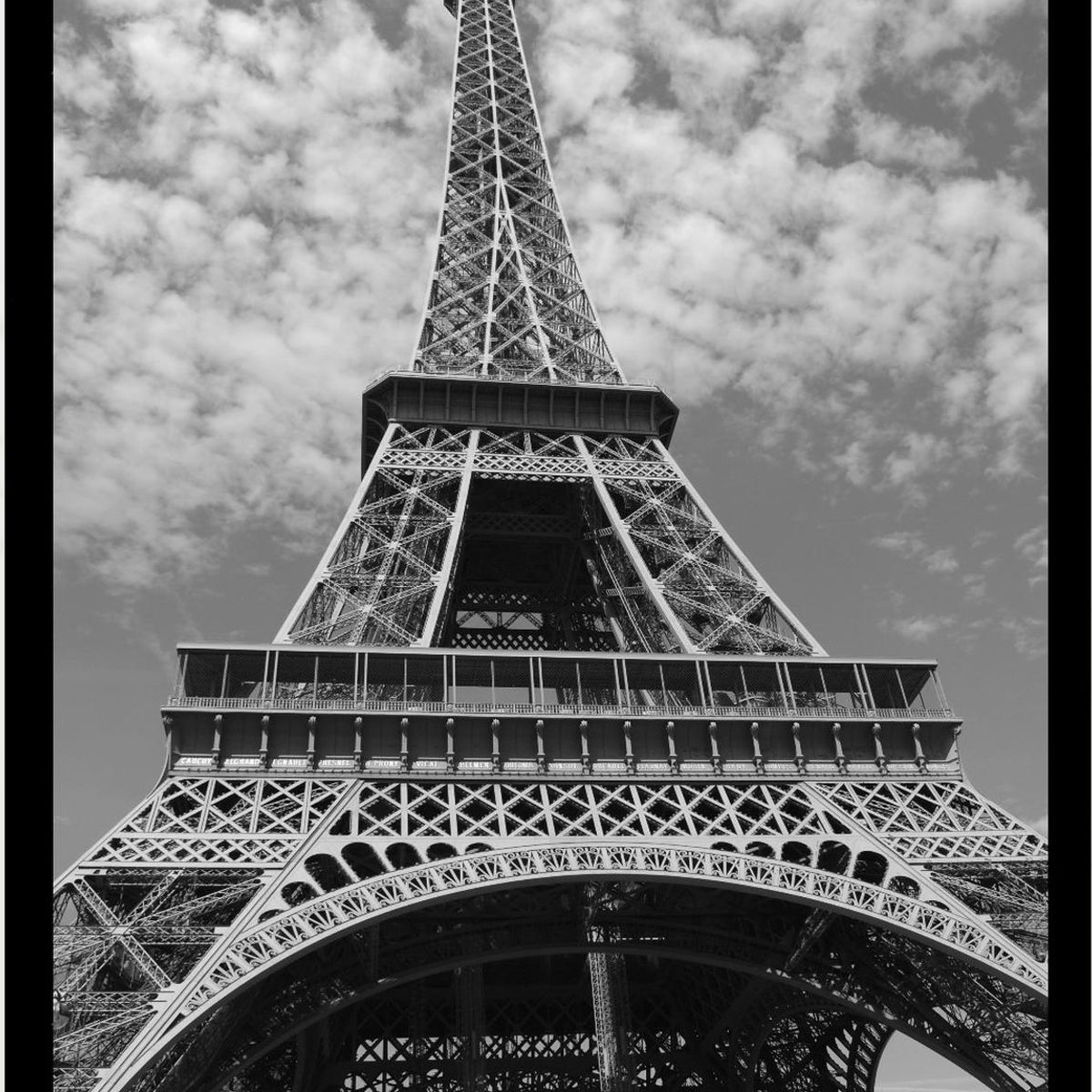 GENERICO - Cuadro Decorativo Torre Eiffel B y N Medidas 30x40 CM