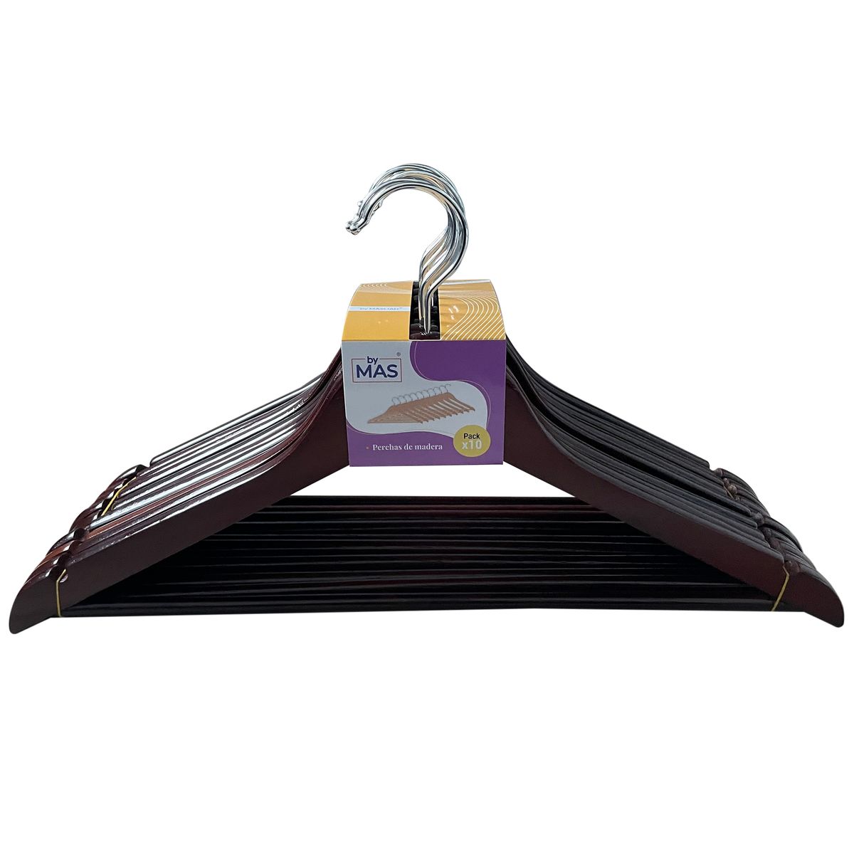 E CHAIRS BY MASLIAH - Perchas Colgadores De Madera Oscura Lustrada Pack X 10 Unid.