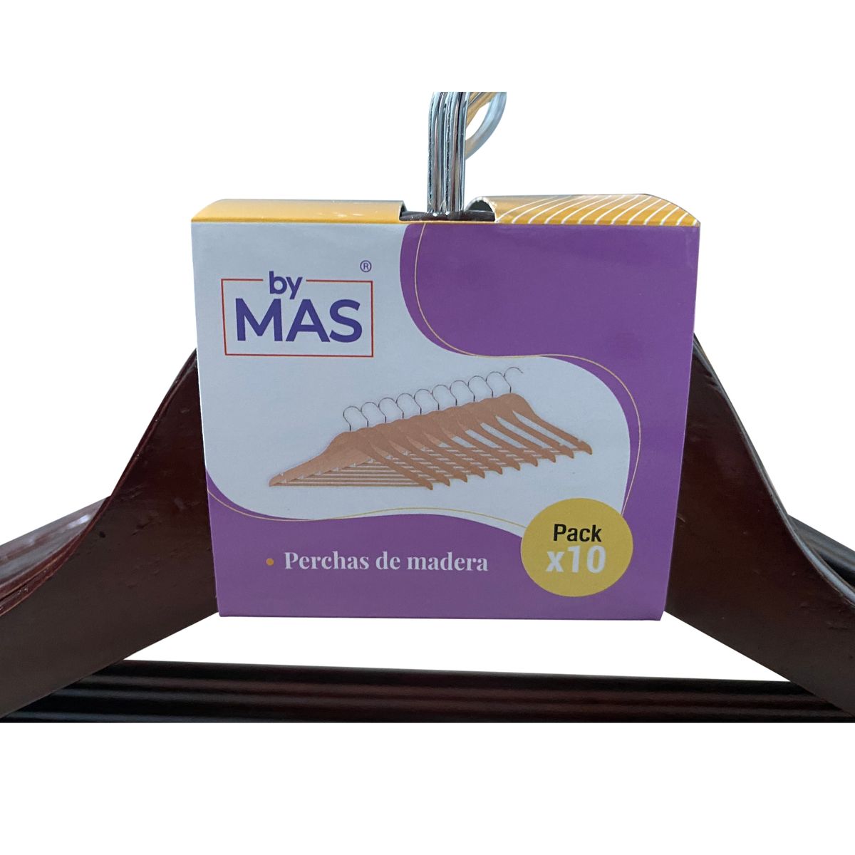 E CHAIRS BY MASLIAH - Perchas Colgadores De Madera Oscura Lustrada Pack X 10 Unid.