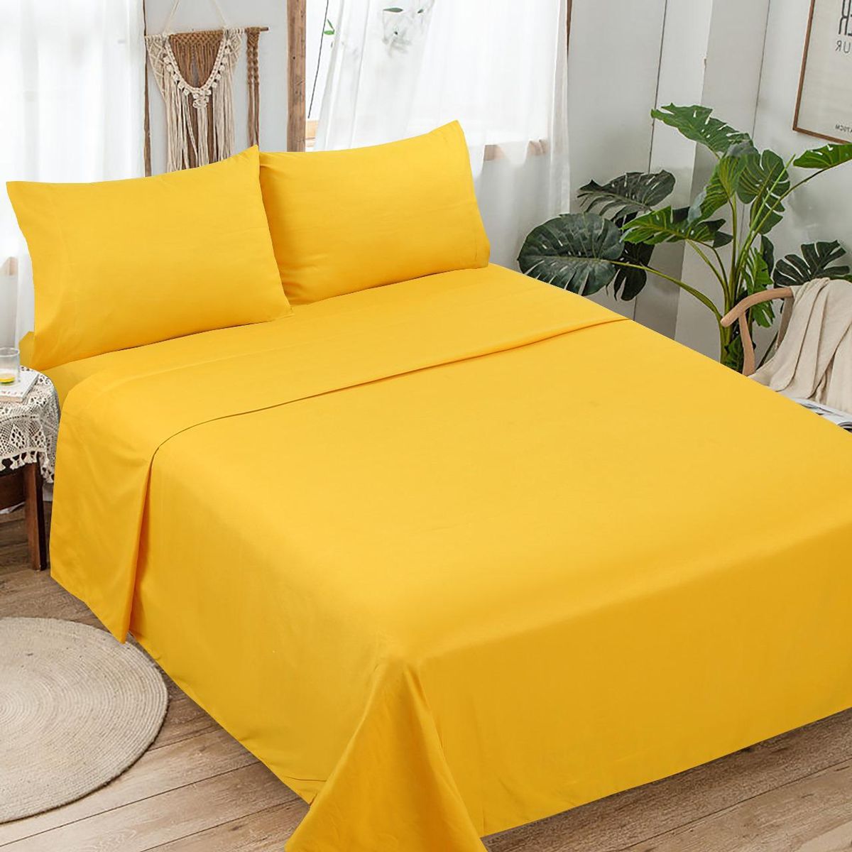 ANGELES DEL HOGAR - Juego De Sabanas Algodón 200 Hilos king