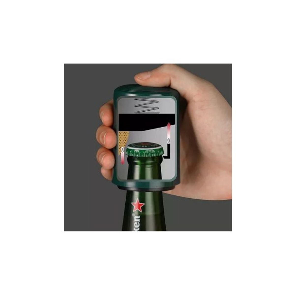GENERICO - Pack de 2 Destapador De Botellas Cerveza Bebidas Automatico