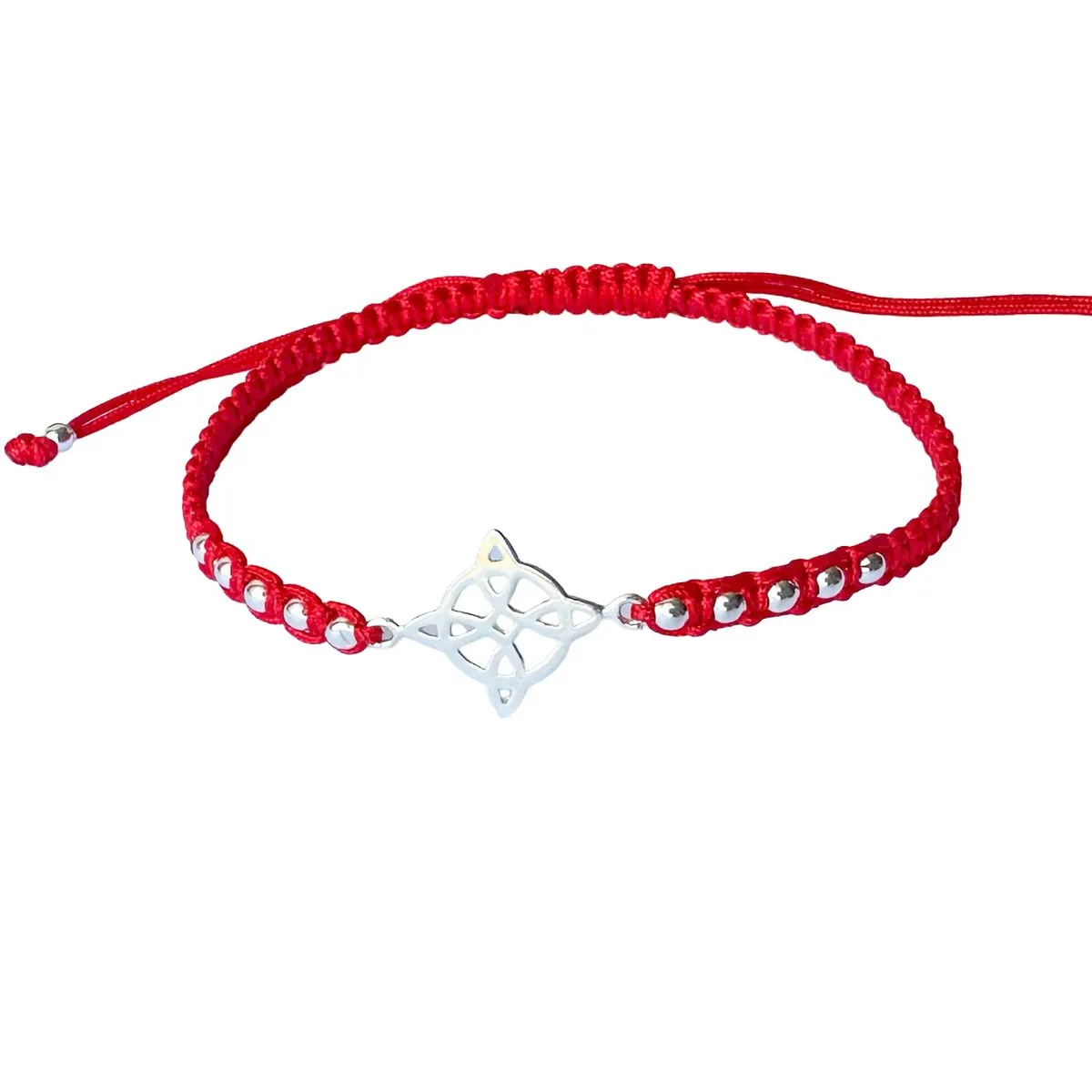 GENERICO - Pulsera Nudo De Bruja Hilo Rojo Plata 925 Caja Regalo