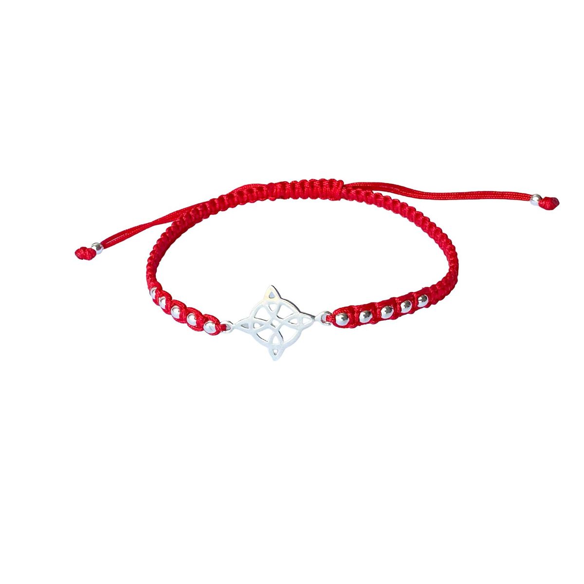 GENERICO - Pulsera Nudo De Bruja Hilo Rojo Plata 925 Caja Regalo
