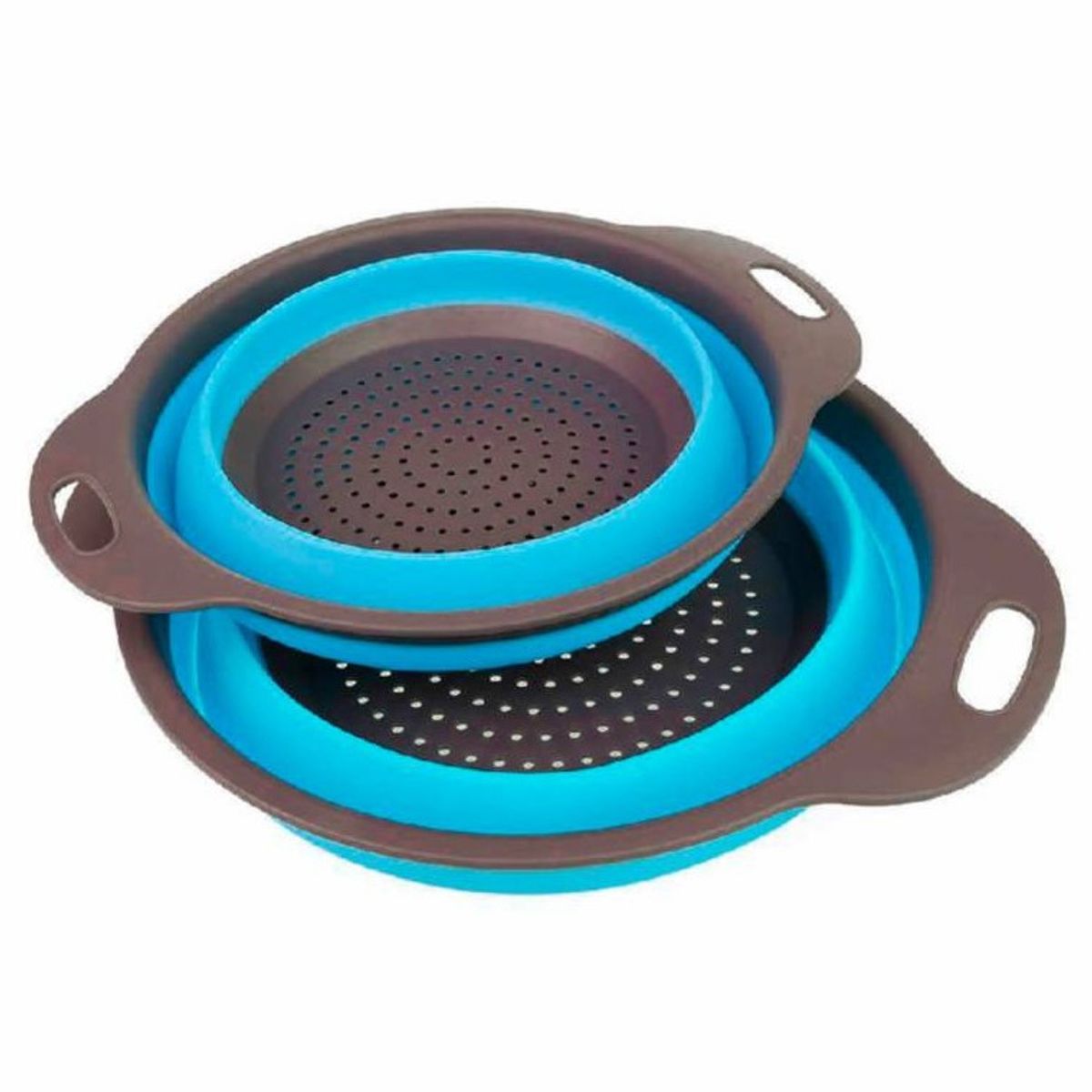 COMPRAPO - Pack 2 Colador verduras silicona plegable 20 24 cm