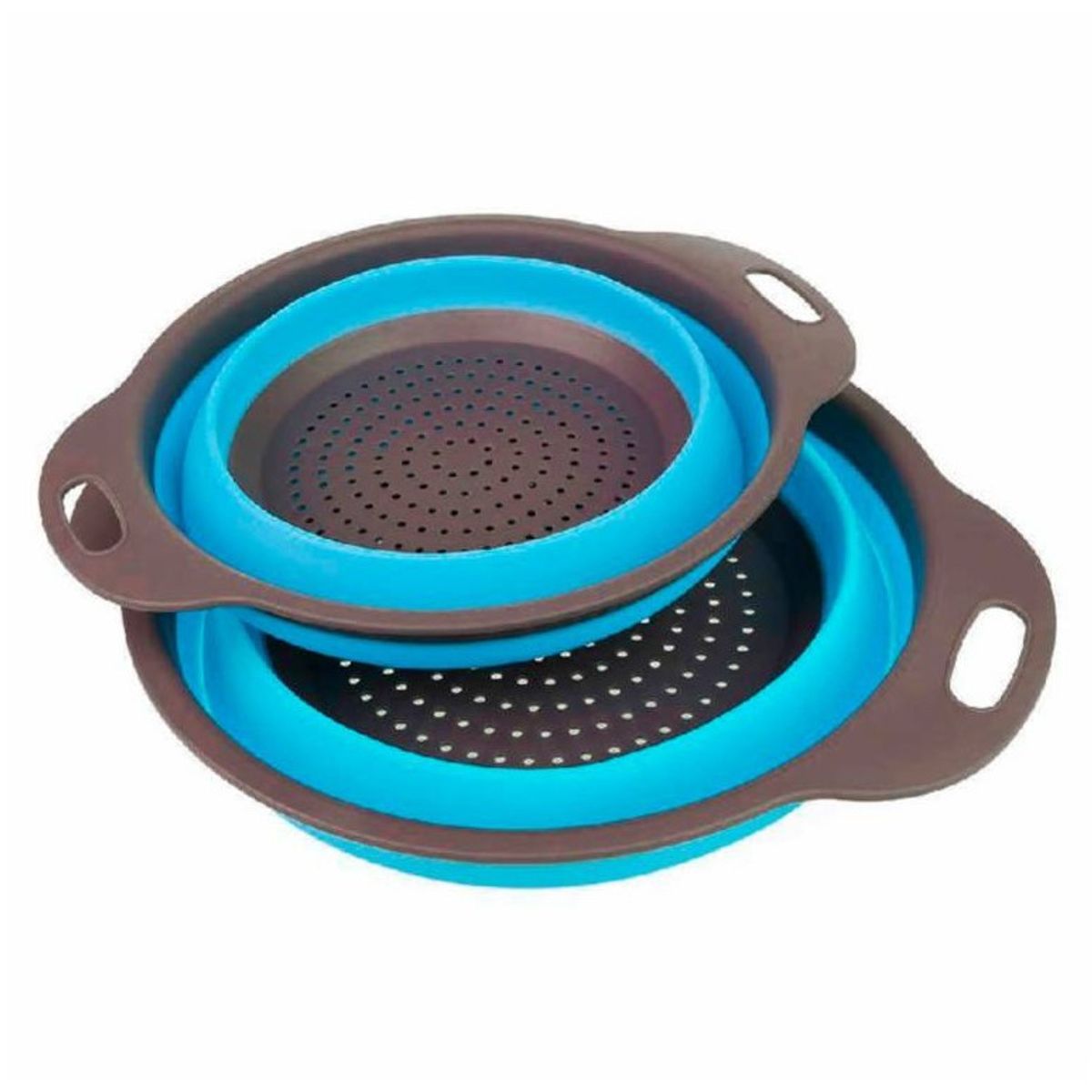 COMPRAPO - Pack 2 Colador verduras silicona plegable 20 24 cm