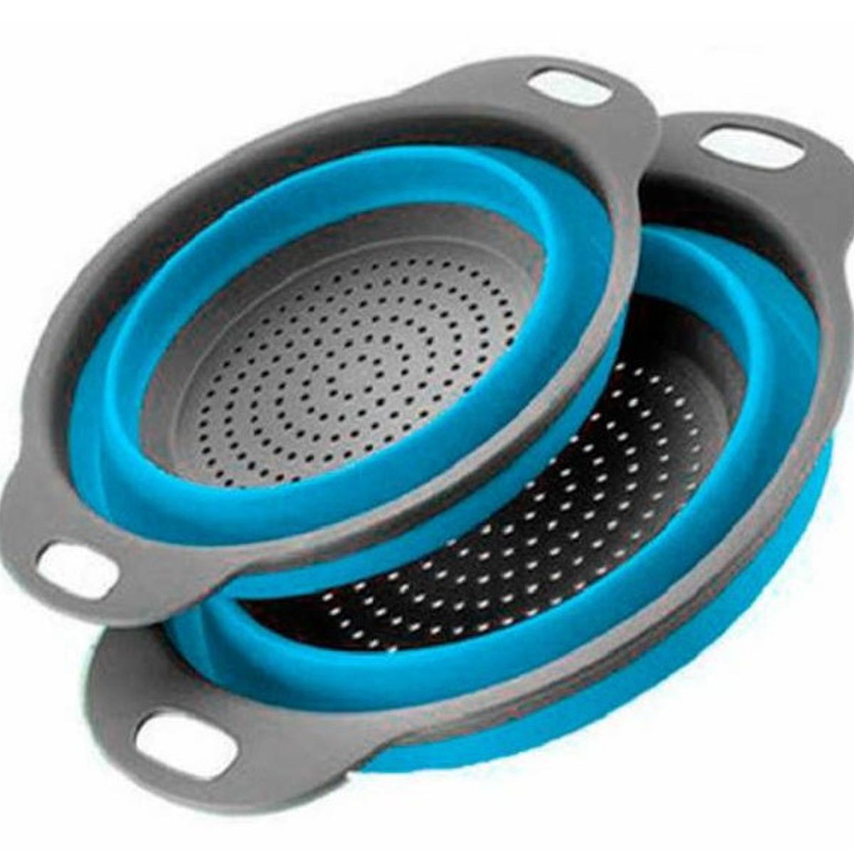 COMPRAPO - Pack 2 Colador verduras silicona plegable 20 24 cm