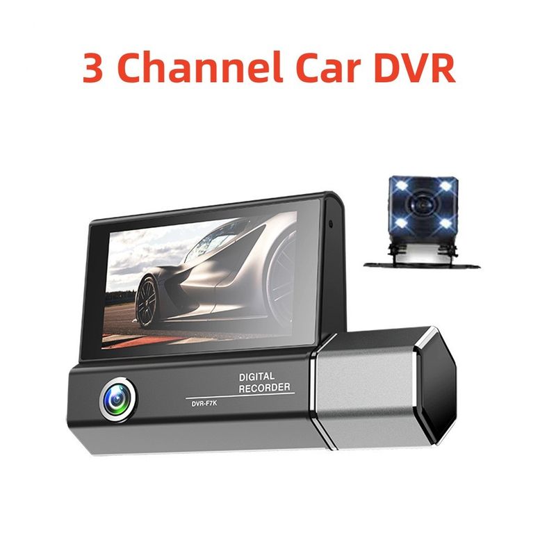 GENERICO - Camara Dvr de autos full HD 1080p 3 en 1, Camara delantera