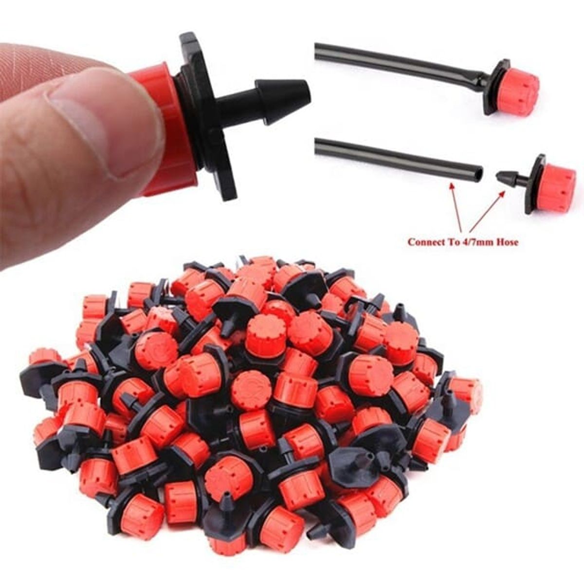 GENERICO - 50x Gotero Para Riego Goteo Aspersión 70 L/h Ajustable