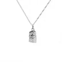 JOYAS MYTOKE - Colgante Cara Jesus Cristo Plata 925 Fina Religioso Unisex