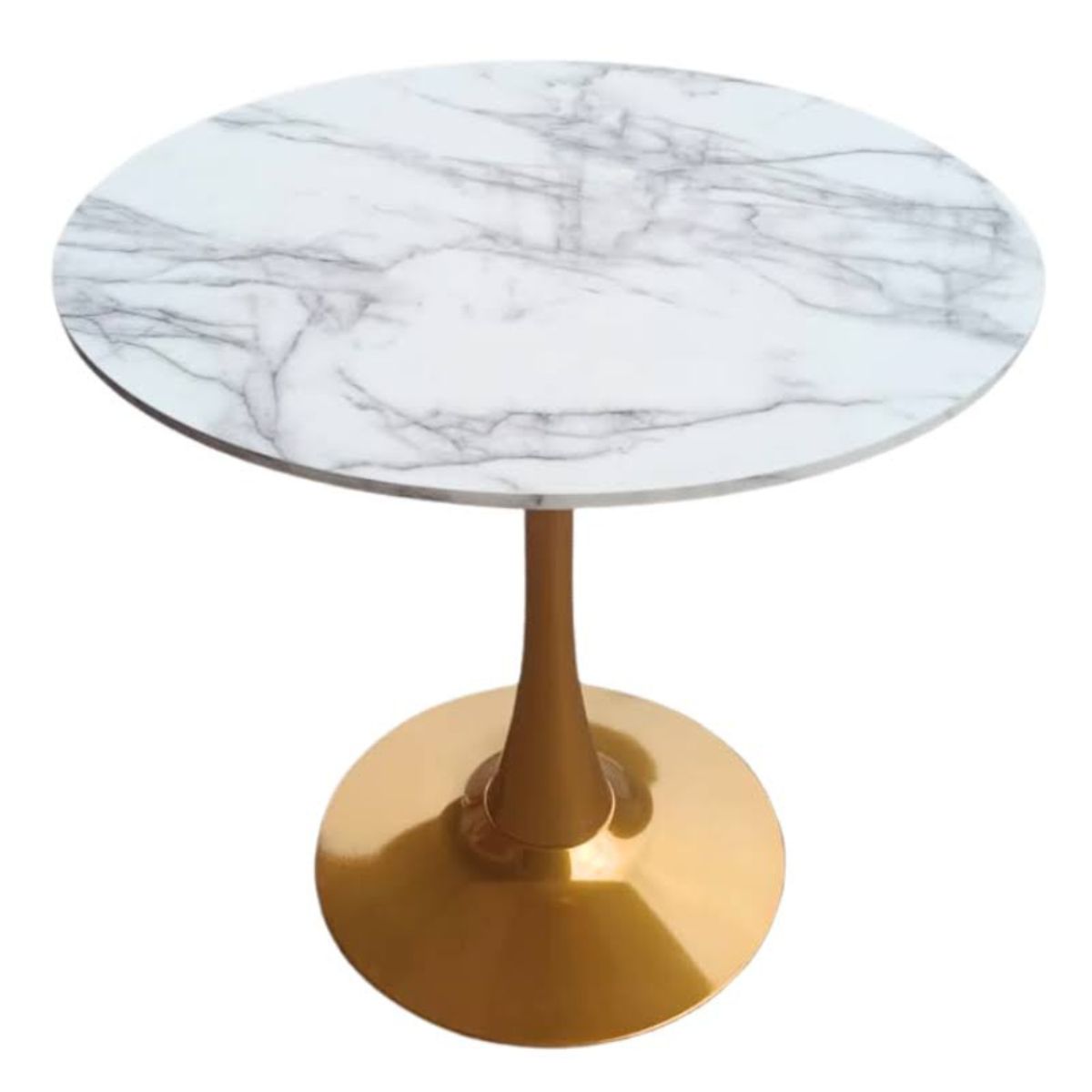 GENERICO - Mesa Redonda Cuarzo Blanco 80cm