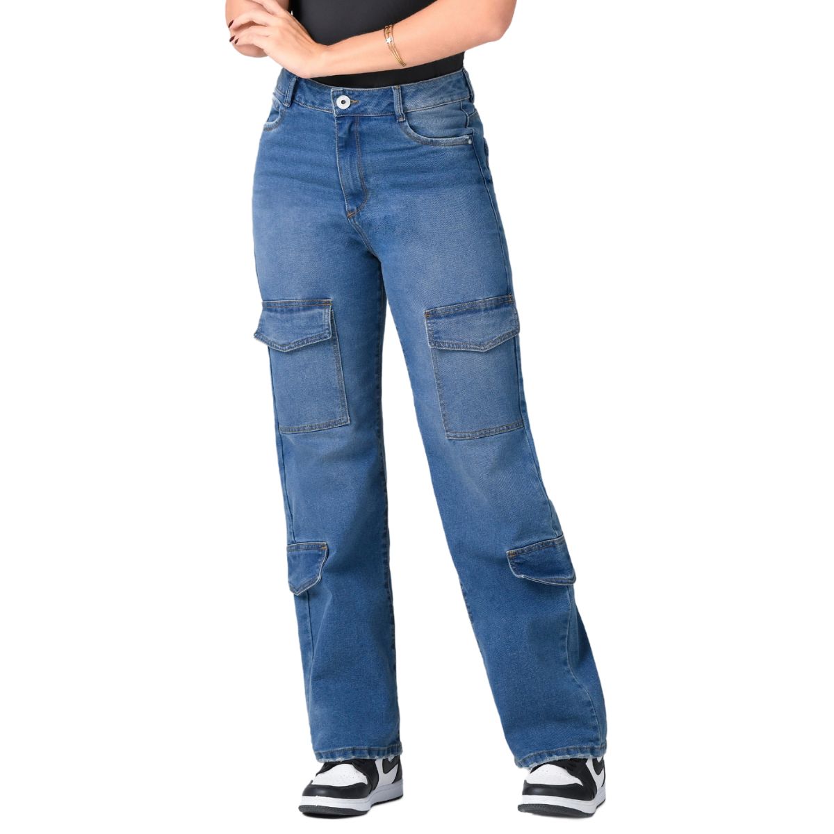 TRUCCOS JEANS - Jeans Cargo Mujer Tiro Alto - T22020476