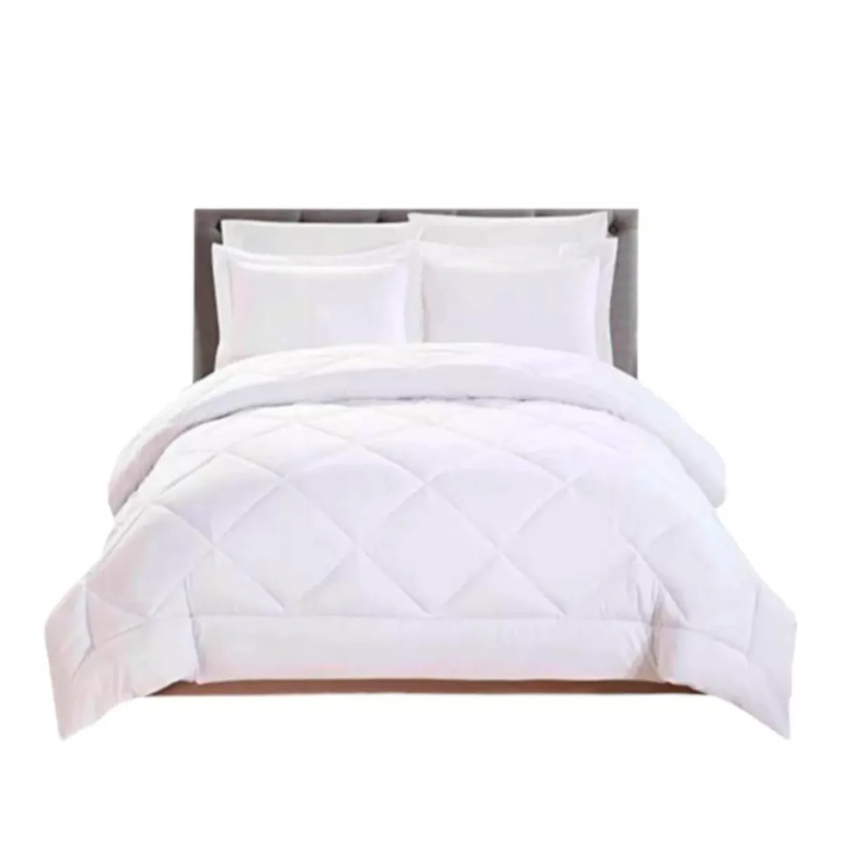 GENERICO - Edredon Plumon Nordico de Seda 2 plazas Blanco