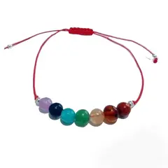 CORAZÓN DE ÁMBAR - Pulsera Protectora Roja 7 chakras