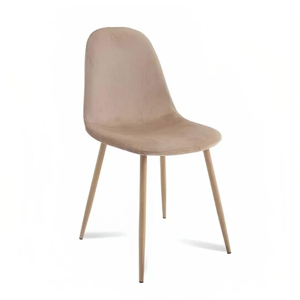 GENERICO - Silla de Comedor Beige Felpa