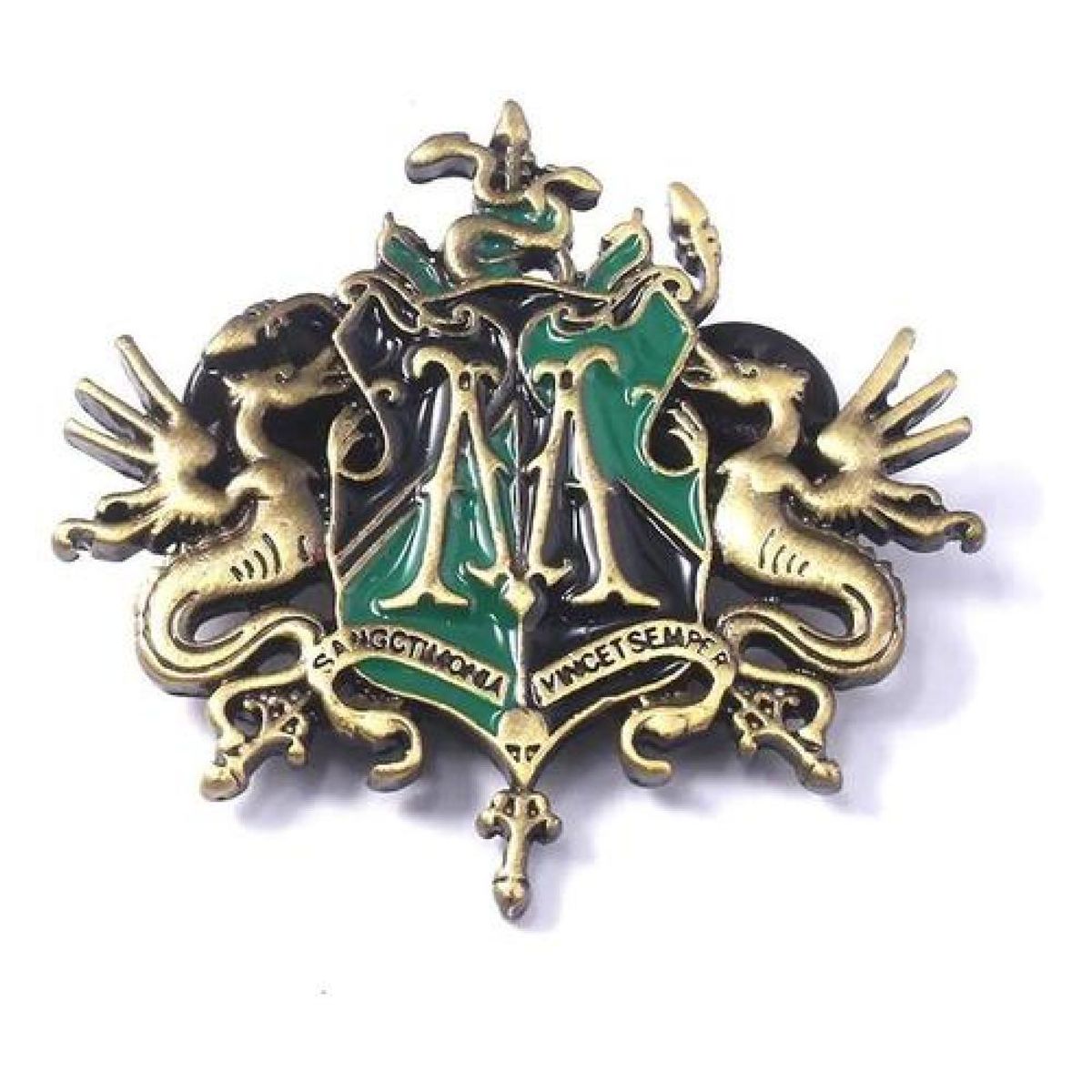 GENERICO - Pin Metálico Escudo De La Familia Malfoy Harry P - Verde