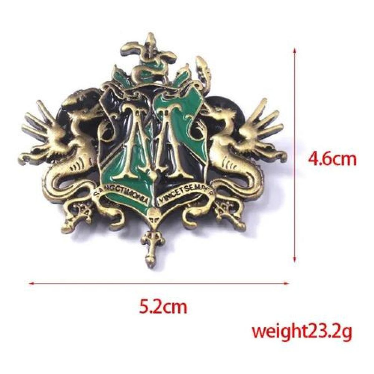 GENERICO - Pin Metálico Escudo De La Familia Malfoy Harry P - Verde