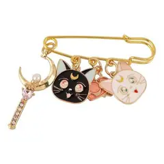 GENERICO - Pin Broche Vintage Dijes Sailor Moon Luna - Amarillo