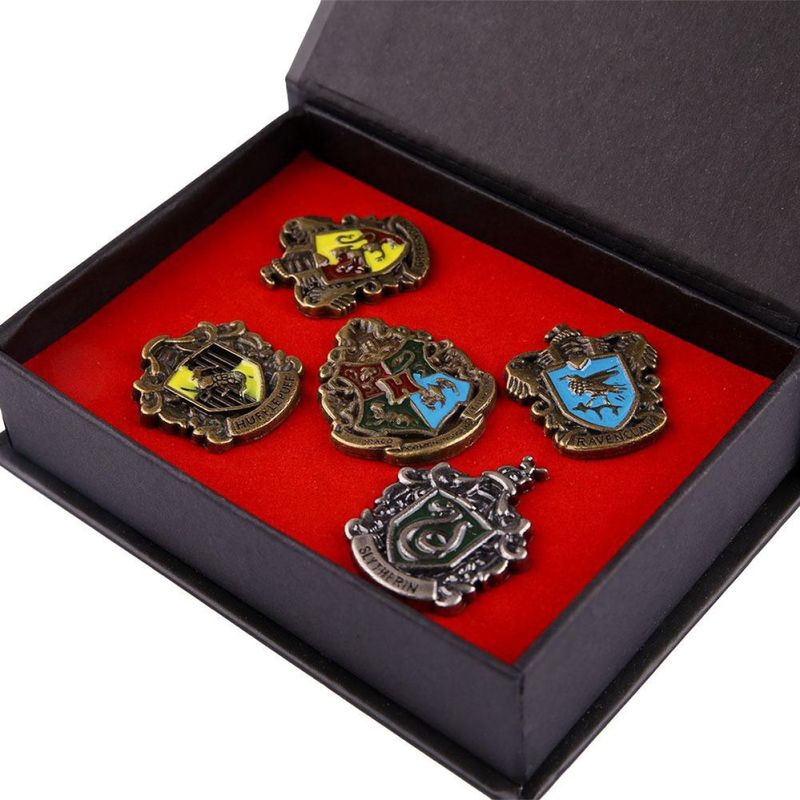 GENERICO - Set 5 Pines broches en caja Harry Potter