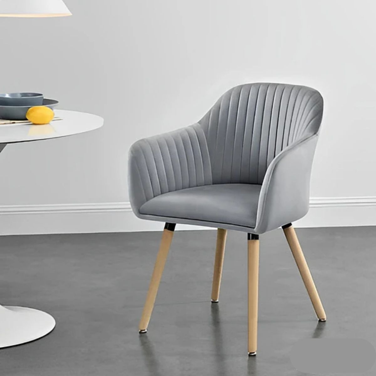 GENERICO - Pack 2 Sitiales Gris Terciopelo Diamant Felpa