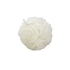GENERICO - Pack 2 Velas Diseño De Flor Blanco 4cm X 4cm