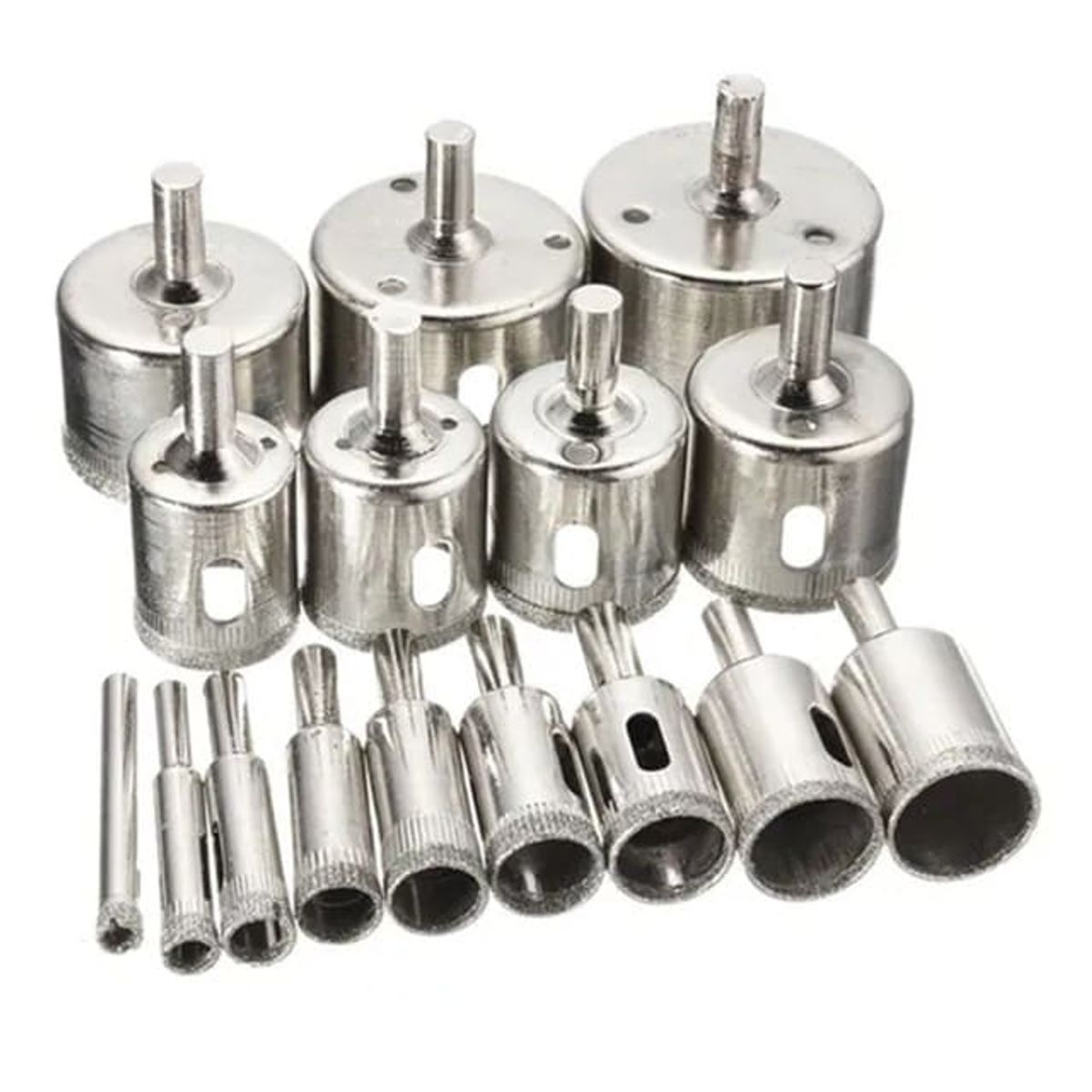 GENERICO - Set 16 Brocas Copa Para Cerámica Mármol Vidrio Piedra