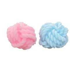 GENERICO - Pack 2 Vela De Lana Redondo De Bola Rosa Y Celeste 5cmx5cm