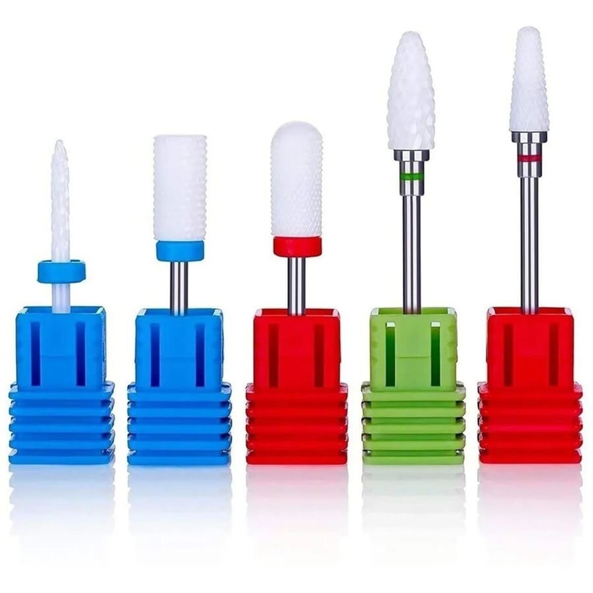 GENERICO - Set 5pcs Brocas Cerámica Taladro Torno Uñas Manicura