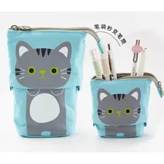 GENERICO - Estuche Escolar Retráctil Gatito Kawaii 2 En 1 A4