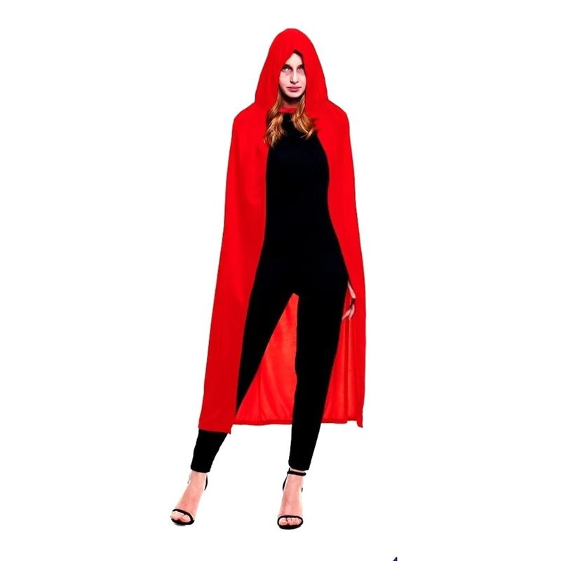 COTILLON ACTIVARTE - Capa Roja Con Capucha Adulto Cotillón Activarte