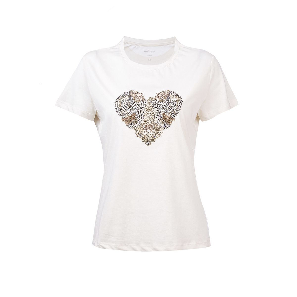 ROCKFORD - Polera Algodón Orgánico Dorset Crema Mujer ROCKFORD