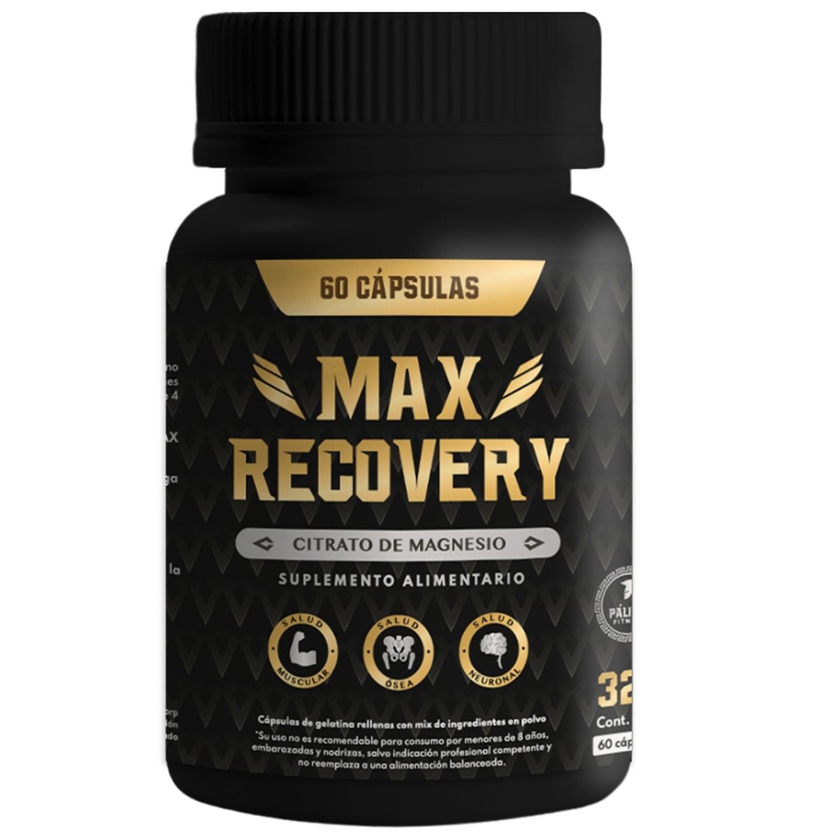 PALIKOS FITNESS - Citrato de magnesio premium - MAXRECOVERY 60 capsulas.