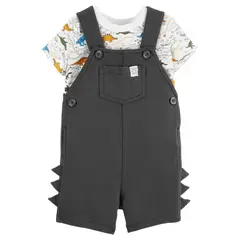 TEDMIMAK - Set 2 Piezas Conjunto Bebé Niño Dinosaurios 100% Algodón